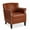 Caramel, variant on Comfort Pointe Holly Caramel Faux Leather Club Chair with Nail Head Trim