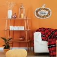 thumbnail image 3 of "Give Thanks" By Artisan Linda Spivey Printed on Wooden Pumpkin Wall Art, 3 of 3