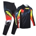 thumbnail image 5 of Willbros Men's Motocross Jersey Pants Combo MX Set Offroad Dirt Bike Downhill Enduro Race Women Adult Black Yellow Red (Jersey XXL Pants 38), 5 of 10