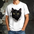 thumbnail image 4 of YUEHUA Cat Shirts for Mens Women Funny Tshirt Cat Shirt Unisex Cute 3D Cat Graphic Tee Summer Casual Short Sleeve Tops T-Shirts for Adult, 4 of 7