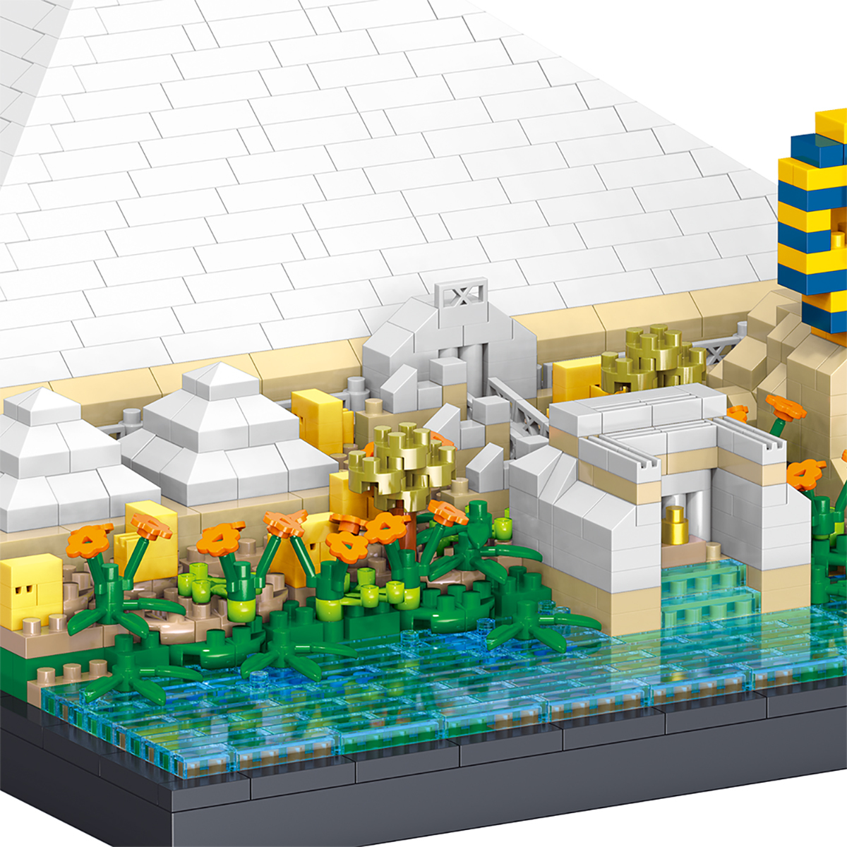 TzFioy Great Pyramid of Giza & Sphinx Micro Brick Building Set (2273 Pieces) – Landmark Model Educational Toy Gift for Kids and Adults