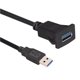 thumbnail image 5 of Bearachild Cable de extensión de montaje empotrado de Panel USB 3,0 cuadrado con hebilla a para tablero de coche, camión, barco, Electrónica, 5 of 6