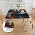 thumbnail image 2 of WYYP Night Lights Square Tablecloth for Picnic Dining Kitchen Farmhouse 100% Polyester Fiber 36*36, 2 of 8