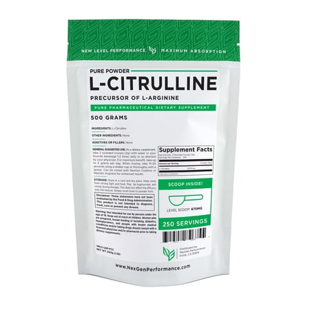 L-Citrulline Powder 500g (1.1lb) - Increase Performance -Nitric Oxide - Muscle Cardio