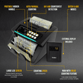 thumbnail image 2 of Kolibri Automatic Advanced Counterfeit Detection Bill Counter, 1500 Bills Per Min, Black, 2 of 6