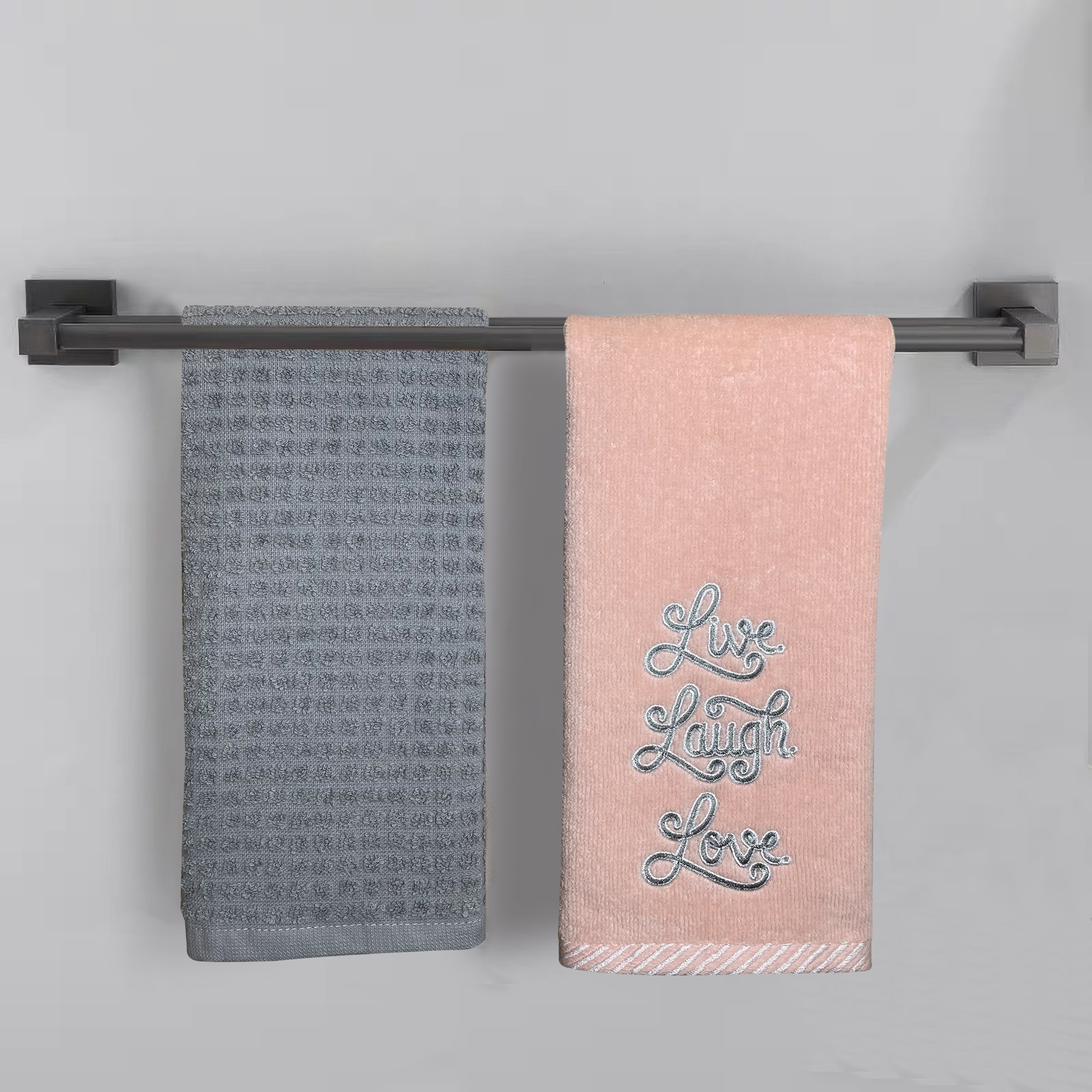 Harper Lane Live Laugh Love 2-Piece Embroidered Hand Towel Set Adult