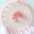 thumbnail image 5 of Atrapasueños de luna con luz LED, atrapasueños de cristal con forma de árbol de la vida para dormitorio, decoración de pared con plumas, color rosa, 5 of 5