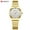 Golden case with white dial, variant on Ladies' watches, fashionable women's watches, casual steel strap watches, luminous watches