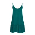 thumbnail image 5 of JUNWELL Summer Dresses for Women Boho Solid Color V Neck Spaghetti Strap Mini Dress Casual Loose Ruffle Hem Flowy Beach Dress, 5 of 5