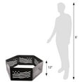 thumbnail image 4 of Blue Sky Outdoor Living 36" x 12" Zion Portable Folding Fire Ring, Stars and Stripes, Black, 4 of 9