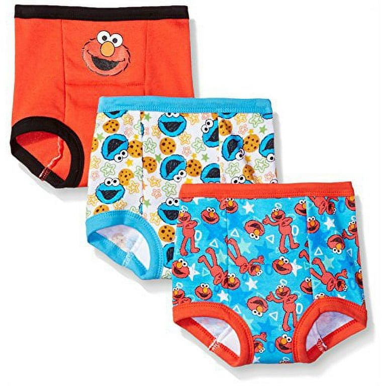 Sesame Street Unisex Toddler Potty Training Pants with Elmo, Cookie Monster  and Big Bird with Stickers & Success Chart 2T Sesameb3pk 
