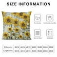 thumbnail image 5 of Autua Sunflowers Graphic Decorative Cushion Throw Pillow Cover - Short Plush Home Decor for Couch, Living Room, Bed, Sofa - 1PC 12x12in, 5 of 5