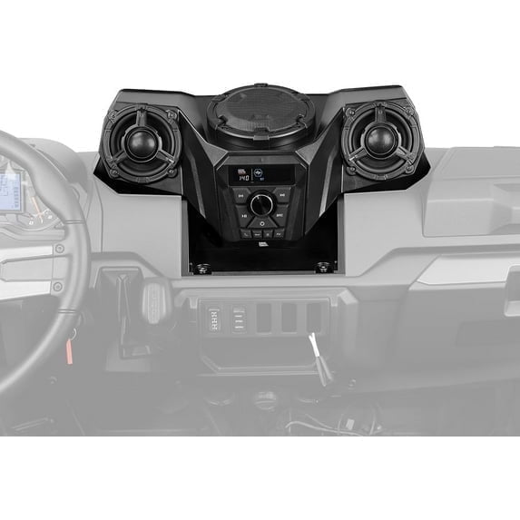 KEMIMOTO UTV One-Piece 3-Speaker Audio Radio Kit w/ 5.25" Woofer Compatible with Polaris Ranger XP 1000