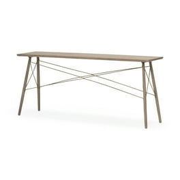 Medium Brown Wooden Console Table With 4 Angular Legs Medium Brown Wooden Console Table With 4 Angular Legs