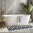 thumbnail image 2 of Black and White Zigzag Pattern Kitchen Rug Mat,Kitchen Runner Rugs Non Skid Washable,Decorative Kitchen Floor Mats for Kitchen,Sink,Laundry,17"x47.2", 2 of 7