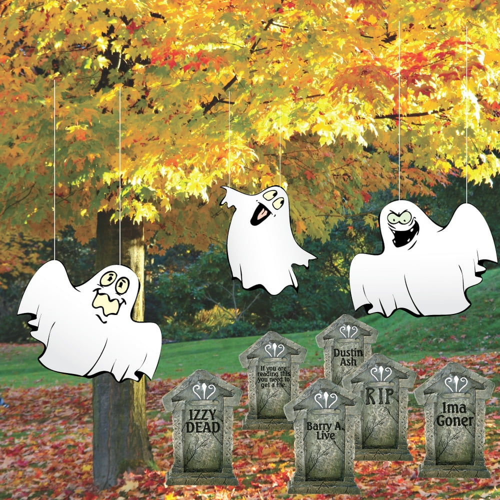  Halloween Lawn Decorations  Corrugated Plastic Ghosts in 