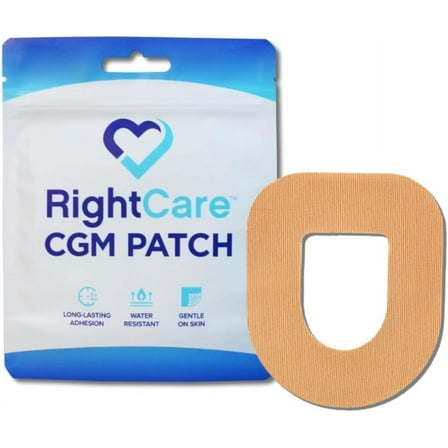 RightCare Adhesive Patch for Omnipod AID, Uncovered, Tan, Bag of 25