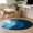 Blue, variant on Round Area Rug 4 Ft, Navy Blue Waves Washable Non-Slip Circle Carpet for Living Room/Bedroom, Coastal Summer Beach Ocean Low-Profile Crawling Mats Collection Rugs for Indoor