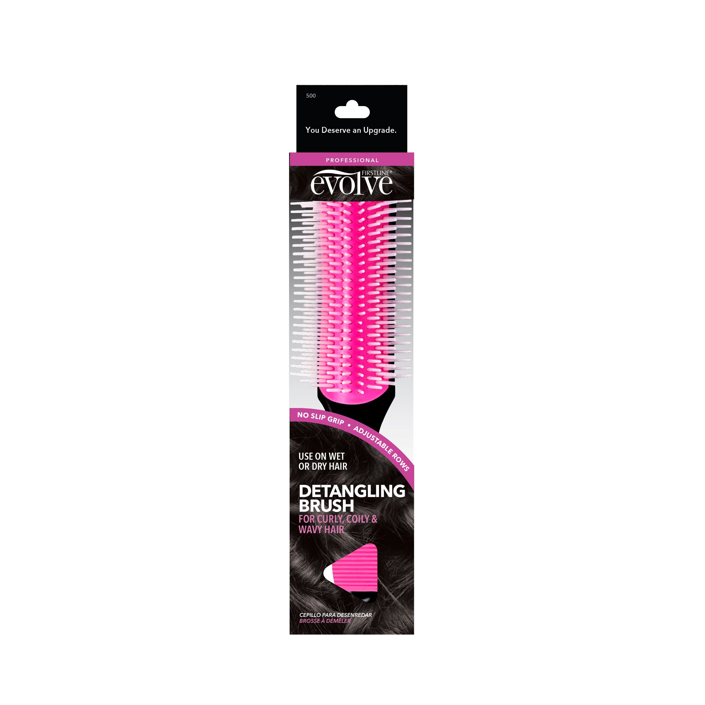 Evolve Detangling Brush for Curly & Wavy Hair, Pink ...