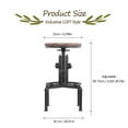 thumbnail image 4 of iKayaa Metal Industrial Bar Stool Height Adjustable Swivel Pinewood Top, 4 of 8