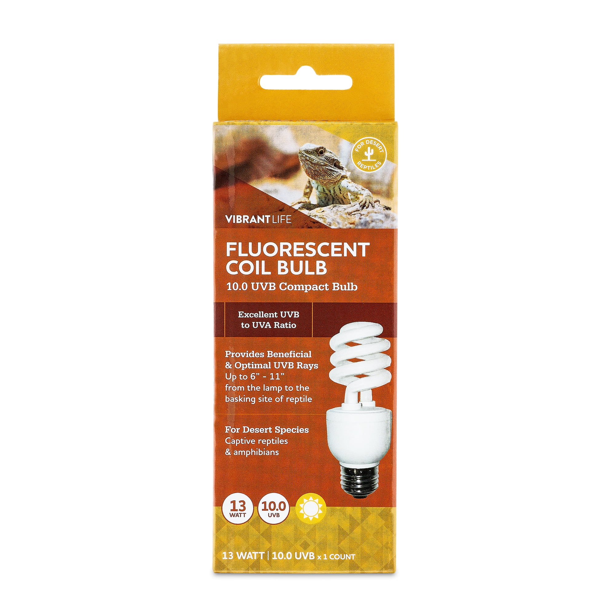 Vibrant Life Fluorescent Coil UVB Bulb for Reptiles, 13 Watts