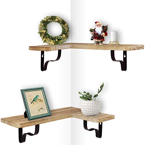 Updesign Corner Wall Shelf Rustic Wood Floating Shelves Mounted L Shape For Living Room Bathroom Bedroom Kitchen Office Set Of 2 Light Brown Com - Wooden Corner Wall Shelves Living Room Updesign Corner Wall Shelf Rustic Wood Floating Shelves Mounted L Shape For Living Room Bathroom Bedroom Kitchen Office Set Of 2 Light Brown Com - Wooden Corner Wall Shelves Living Room