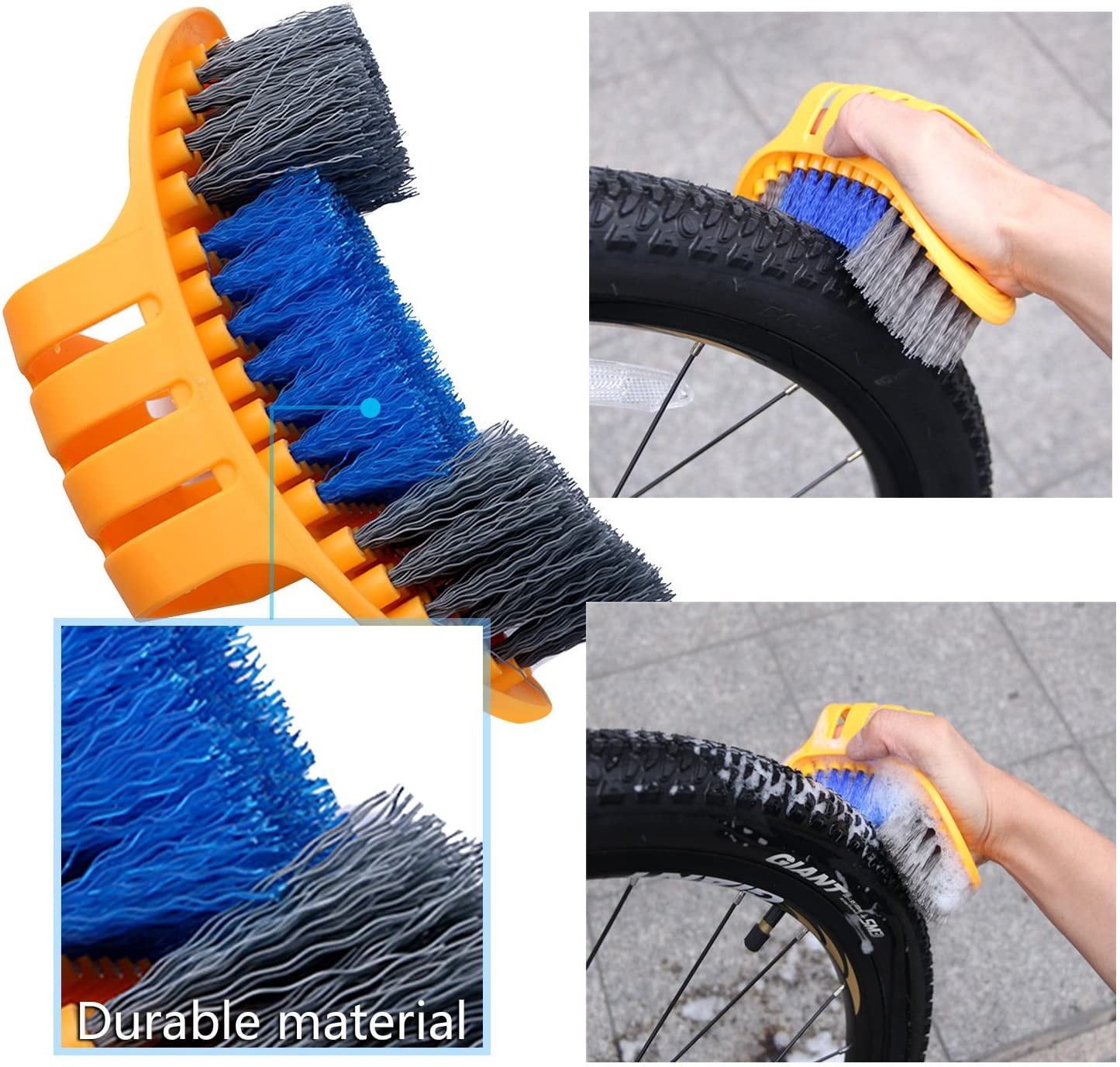 Fit All Bike GZCRDZ 6pcs Bike Bicycle Clean Brush Kit/ Cleaning Tools for Bike Chain/Crank/Tire/Sprocket Cycling Corner Stain Dirt Clean