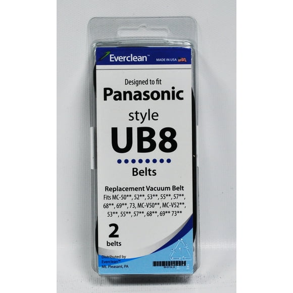 Générique Panasonic Style UB8 Courroies d'Aspirateur Lot de 2