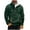 #052-Green, variant on Donemore Men's Thermal Fleece-Lined Stand Collar Jacket with Zippered Pockets, Solid Color Casual Winter Outerwear Long Sleeve Coat