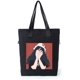 thumbnail image 1 of Bolsa de protección del medio ambiente Retro Lindo Bolso de un solo hombro Bolsa de tela de protección del medio ambiente (Color : Black, Size : 28 * 10 * 38cm) JFHHH pequeña, 1 of 4