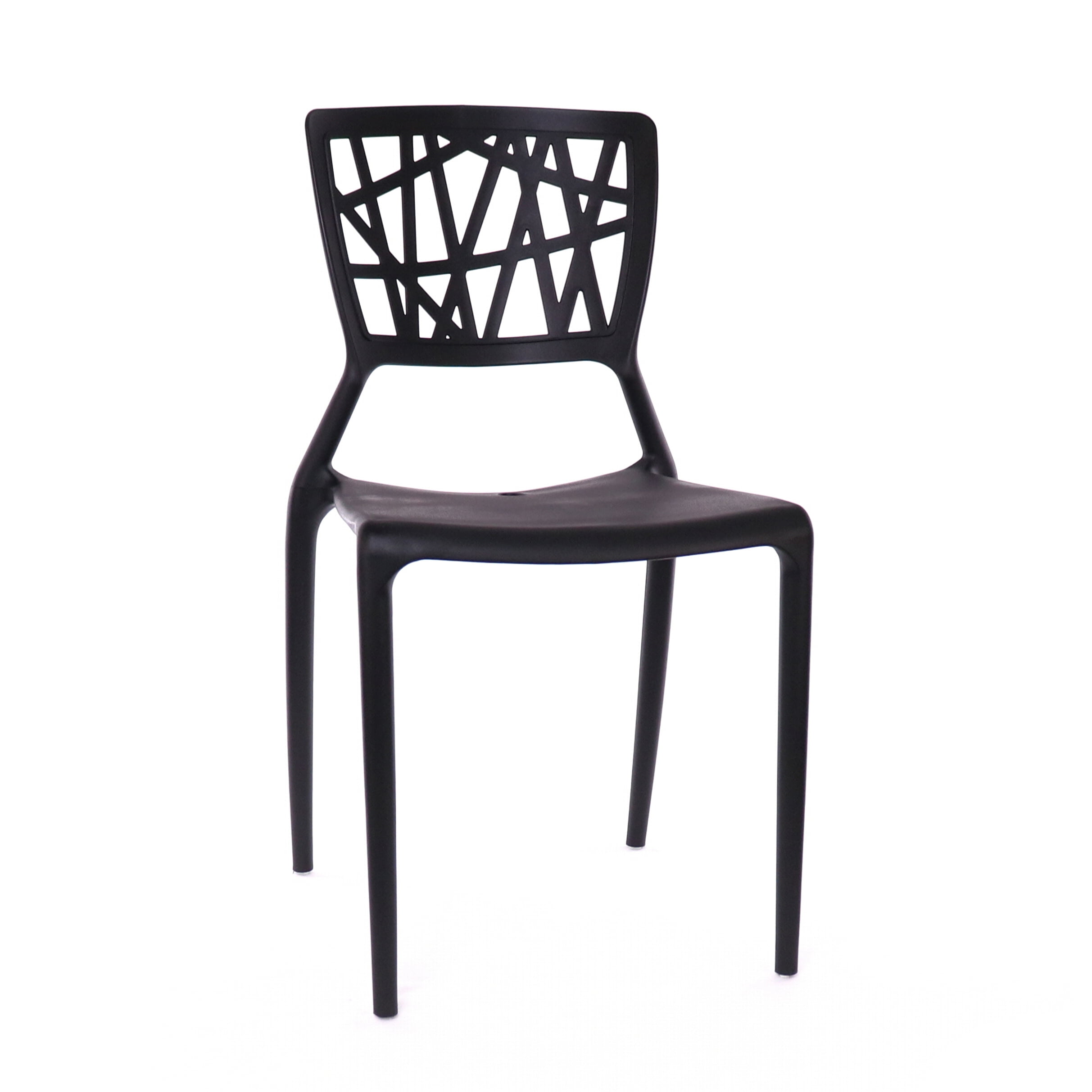 Design Lab MN LS9601BLK Vocci Black Outdoor Dining Chair Set of 4