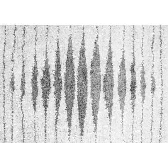 Ahgly Company Indoor Rectangle Solid Gray Modern Area Rugs, 2' x 5'