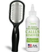 Dr. Entre's Callus Remover Gel & Foot File: Extra Strength Callus Remover for Feet, Foot Callus Remover, Pedicure Tools Supplies, Spa Kit, Dead Skin Scrubber, 4 oz EntreFeet