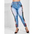 thumbnail image 3 of Impresión 3D Dibujos animados de dibujos animados Plaid Papá Noel Santa Claus Navidad más Tamaño Jeggings Rosegal Leggings de talla grande, 3 of 5