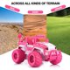thumbnail image 3 of Coche de Control remoto para niñas, camión monstruo rosa 1:12, con batería recargable, coche de carretera RC, juguetes para hija nieta, 3 of 5