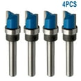 thumbnail image 1 of 4 Pcs 6mm 45mm Tige Rinçage Embout de Routeur Modèle de Lame Motif Roulement de Bit 1/4 Pouces Extrémité Droite pour Menuiserie Dia 12mm Ensemble, 1 of 9