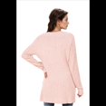 thumbnail image 2 of Cárdigan de Punto de Larga Rosa L, 2 of 9