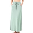 thumbnail image 1 of KOGMO Womens Casual Maxi Skirt with Waist Drawstring and Side Pockets (S-3X), 1 of 7