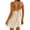 Khaki, variant on Womens Backless Cami Dress Summer Beach Vacation Mini Bubble Dress Spaghetti Strap Open Back Sundress Brown, 2XL