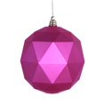 thumbnail image 1 of Vickerman M177370DM 4.75 in. Fuchsia Matte Geometric Christmas Ornament Ball - 4 per Bag, 1 of 2