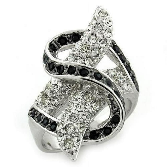 Special Color 925 Sterling Silver Ring with Top Grade Crystal in Multi Color for Women Multi Color Stone Color Style LOAS1133 Size 8