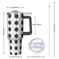 thumbnail image 3 of 1pc football 30oz Tumbler with Straw & Handle - Insulated Stainless Steel Cup | Holiday Gift for Man Women (Christmas, Valentine's, Birthday), 3 of 5