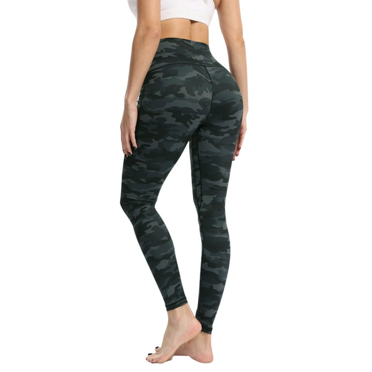 Women's Ultra Fine Brushed Camouflage Printed Yoga Pants With Pockets High  Waist And Thin Fitness Sports Yoga Pants 