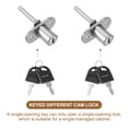 thumbnail image 4 of Uxcell 2Pcs Drawer File Cabinet Lock 16mm Steel Lock Cylinder Keyed Different Silver, 4 of 7
