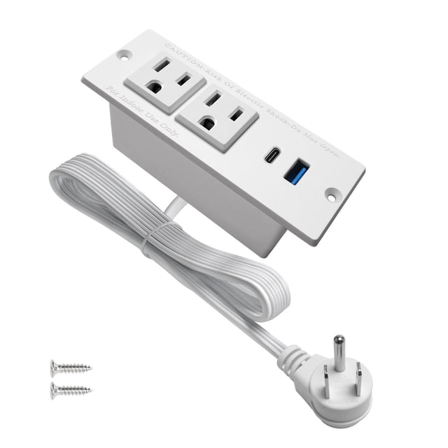 4 LEAF Tira Alimentación Empotrada USB C Carga Rápida 2 Toma 2 USB (PD20W y QC18W, Total 20W) Montaj