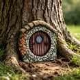 thumbnail image 4 of Fairy Gate, Elf Door Entrance | Garden Fairy Gate, Wooden Fairy Garden Art Doors for Garden Patio Decoration Fairy Tree House, 4 of 4