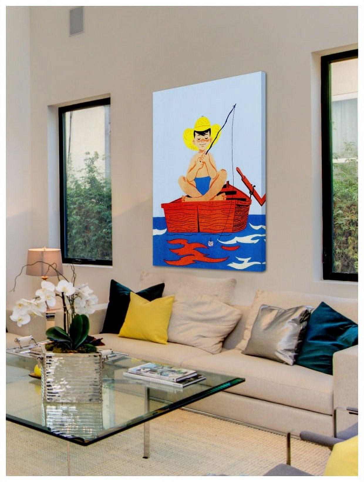 Marmont Hill "Fishing Alone" by Curtis Painting Print on Canvas