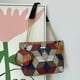 thumbnail image 4 of Conjunto de 2 piezas de bolso tote y cartera pequeña con bloques de color para mujer | Bolso de hombro grande con asa superior | Piel sintética resistente | Para uso diario, trabajo, viajes y fiestas, 4 of 5