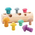 thumbnail image 1 of Juguete De Madera Para Recoger Setas Para Bebés, Juego Educativo Temprano De Clasificación De Formas De Colores De Madera Para Niños Serendint FN006152-00, 1 of 6
