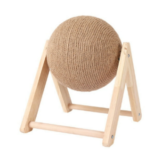 Herramienta Para Rascar Estantes De Madera, Juego Interactivo, Juguete Para Gatos Con Bola De Cuerda De Sisal Para Protección De Muebles